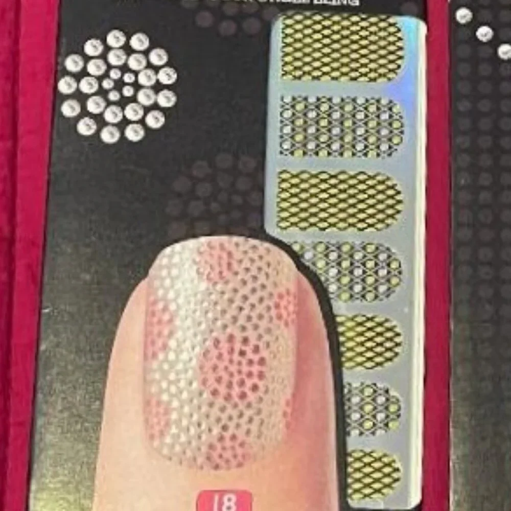 BRAND NEW ~ 3 PACKAGES OF BLING NAIL APPLIQUE WRAPS ~ 18 PIECES IN EACH PACKAGE